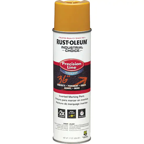 M1800 Water-Based Precision Line Marking Paint, Yellow, 17 oz., Aerosol Can