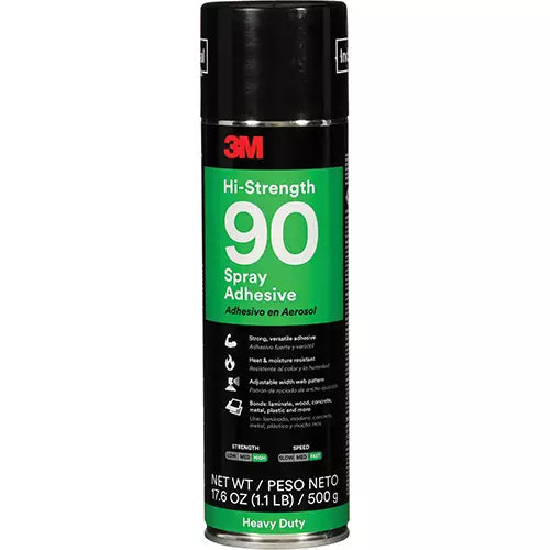 3M 90 High Strength Adhesive, Clear, Aerosol Can