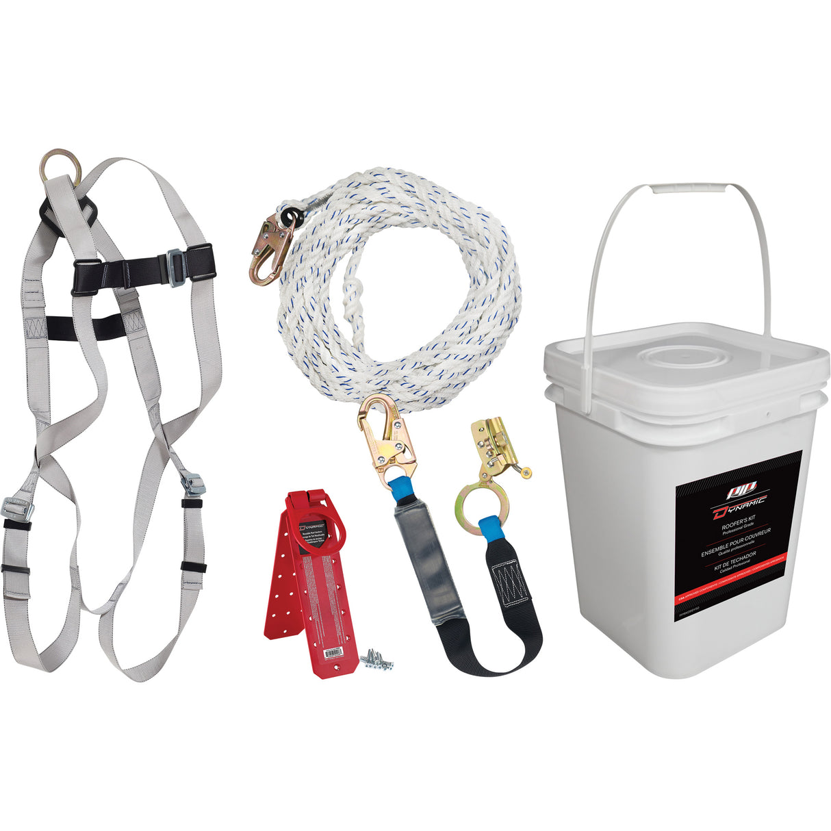 DYNAMIC SAFETY Fall Protection Kit, Roofer's Kit