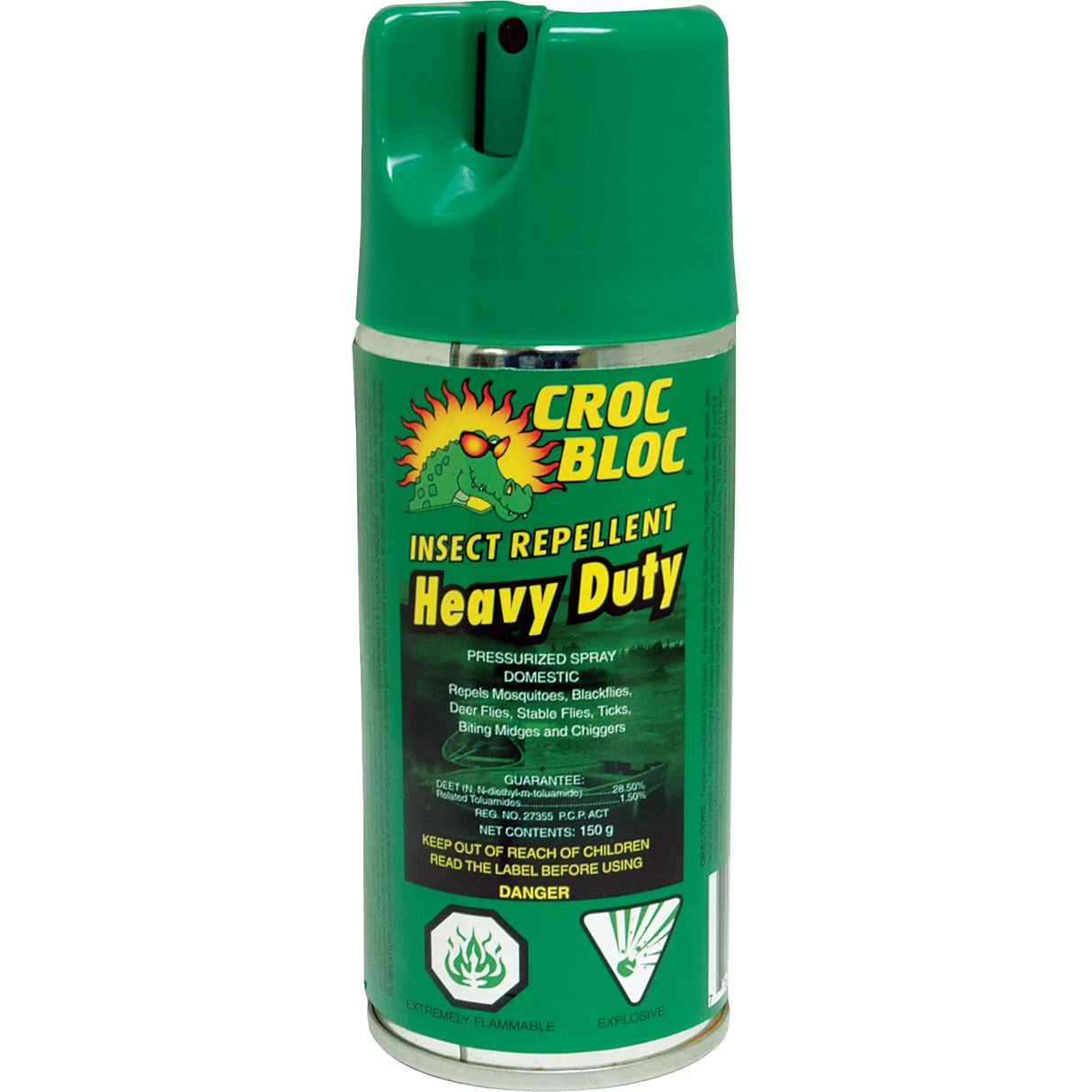 CROC BLOC 6-hr Heavy-Duty Insect Repellent, 30% DEET, Aerosol, 150 g