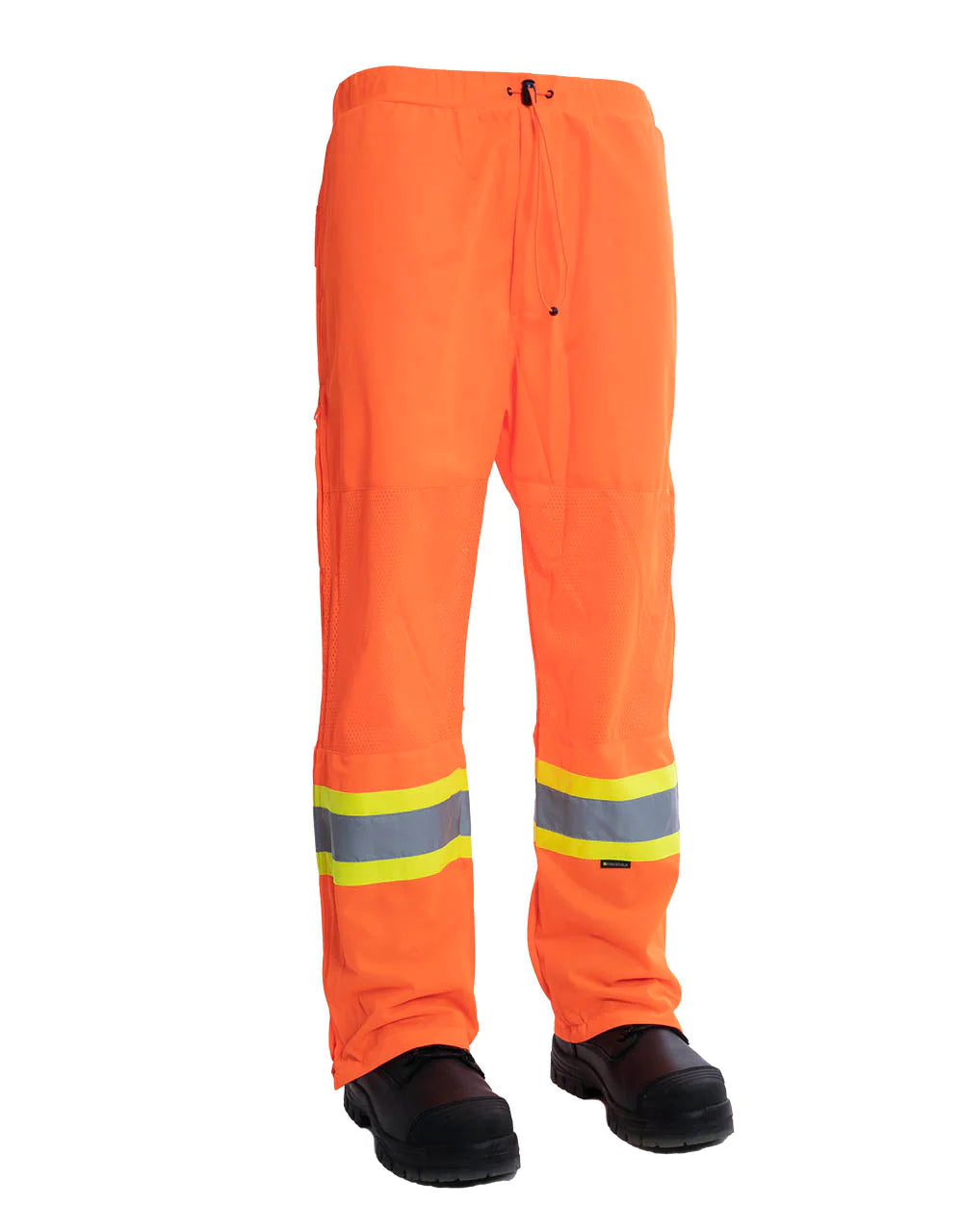 Women's Hi Vis Safety Tricot Traffic Pants with Vented Legs and Elastic Waist Size Small