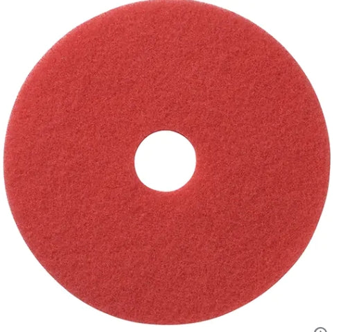 Floor Pads, 18", Buffing, Red