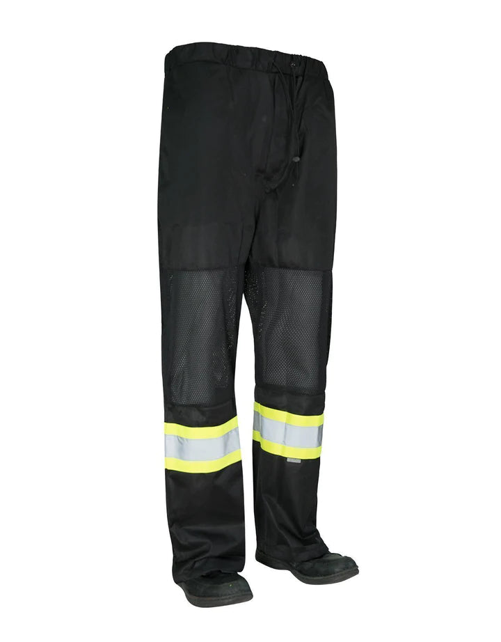 Forcefield Hi Vis Safety Tricot Traffic Pants with Vented Legs and Elastic Waist