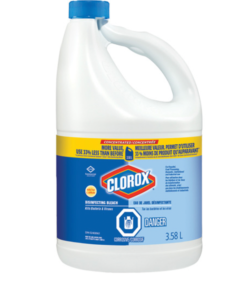 Liquid Bleach, 3.6 L, Jug