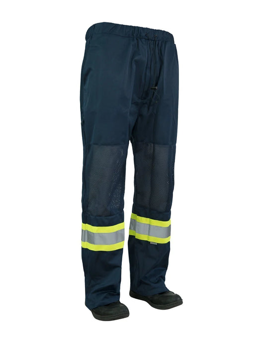 Forcefield Hi Vis Safety Tricot Traffic Pants with Vented Legs and Elastic Waist