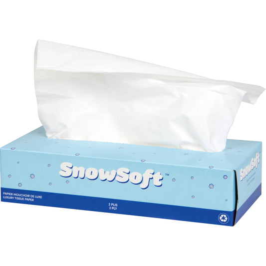 Snow Soft‚Ñ¢ Premium Facial Tissue, 2 Ply, 7.4" L x 8.4" W, 100 Sheets/Box