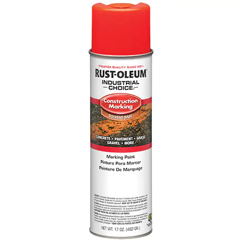 RUST-OLEUM  Industrial Choice¬Æ M1400 Solvent-Based Marking Paint, Orange, 17 oz., Aerosol Can