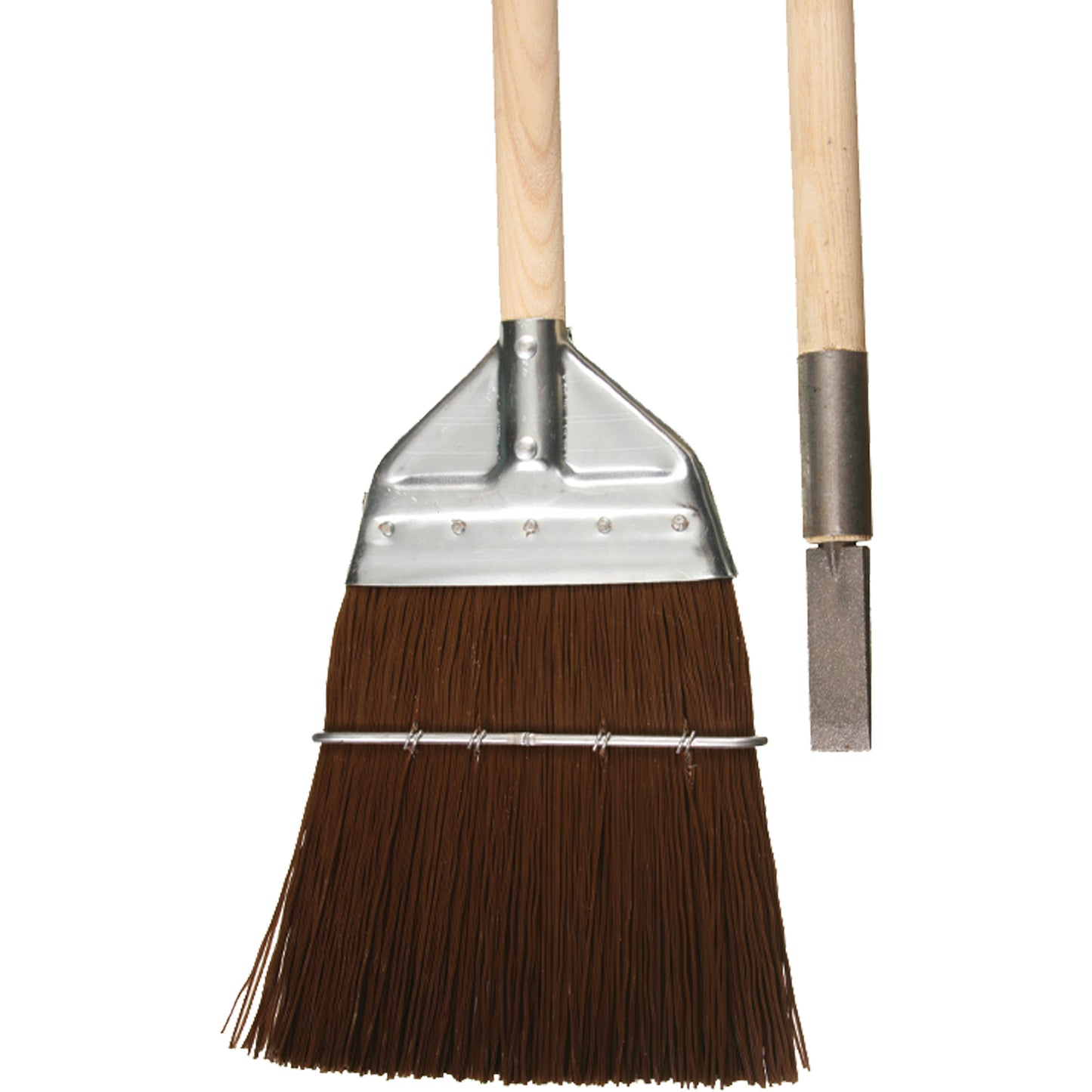 Railway & Track Broom with Chisel, Wood Handle, Polypropylene Bristles, 56" L