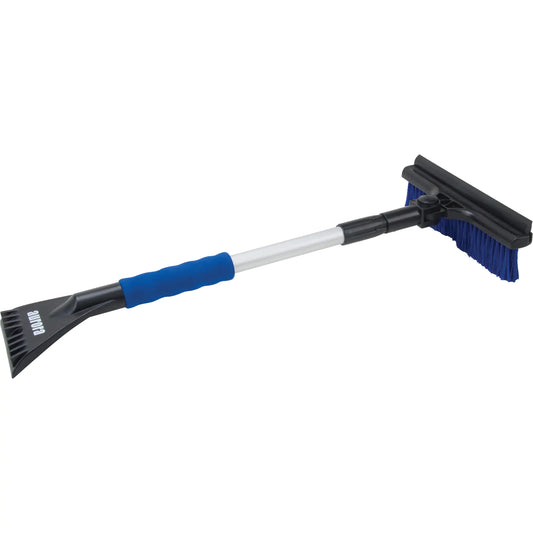 Snow Brush, Telescopic, Polypropylene Blade, 32-1/2" Long, Blue