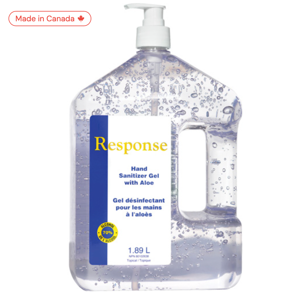 Response® Hand Sanitizer Gel with Aloe, 1890 ml, Pump Bottle, 70% Alcohol