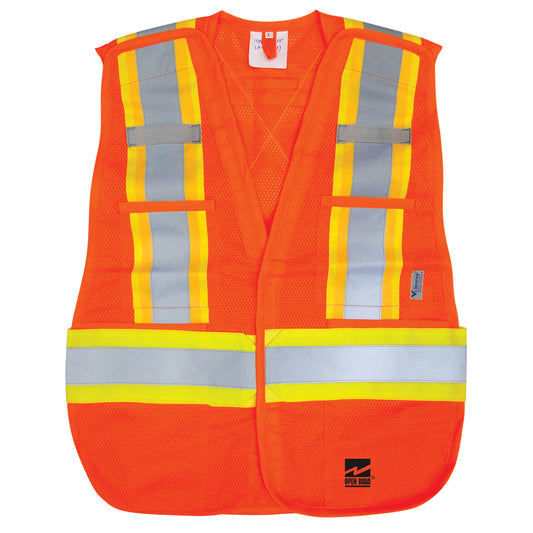 Viking Open Road¬Æ Tear Away Vest , High Visibility Orange, Polyester, CSA Z96 Class 1 - Level 2