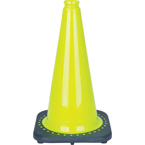 Premium Traffic Cones, 18", Lime Green