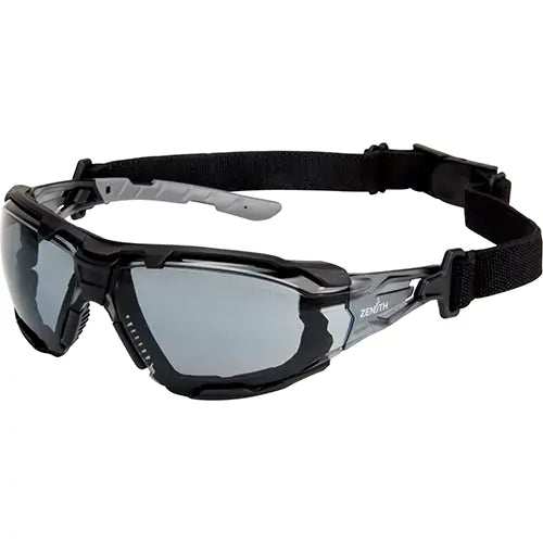 Z2900 Series Safety Glasses with Foam Gasket, Grey/Smoke Lens, Anti-Scratch Coating, ANSI Z87+/CSA Z94.3