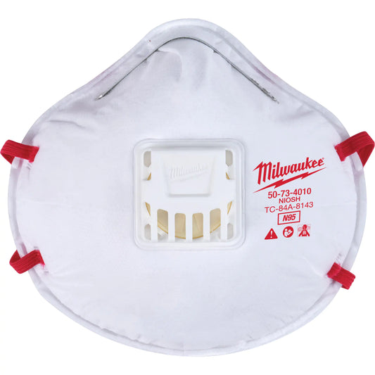 Milwaukee Particulate Respirator, N95, NIOSH Certified, One Size