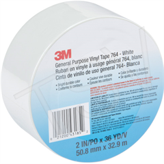 3M General Purpose 2" White Vinyl Tape