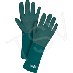 Zenith PVC Double Dipped Green Chemical Resistant 14" Gauntlet Glove (one size)