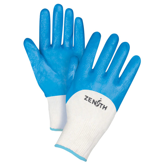 Medium-Weight Coated Gloves, 10/X-Large, Nitrile Coating, 13 Gauge, Cotton Shell