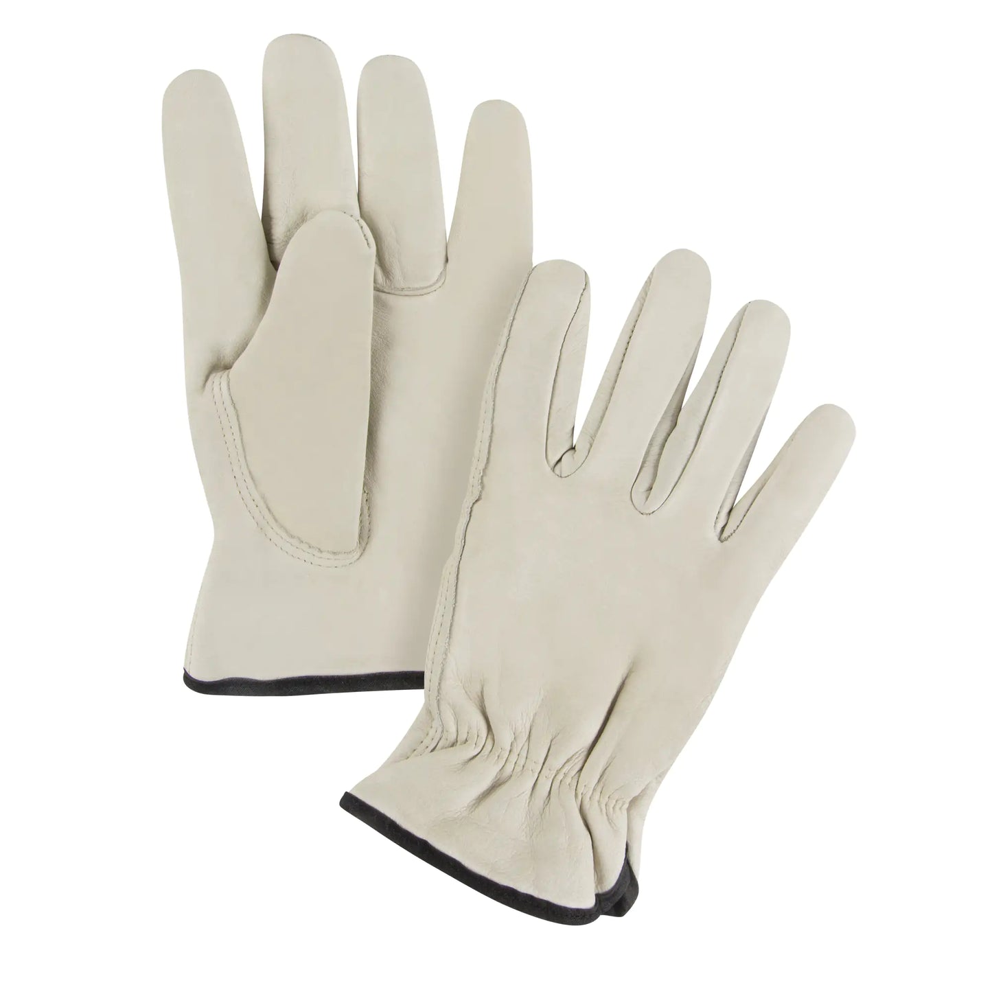 Driver's Gloves, Large, Grain Cowhide Palm, Fleece Inner Lining