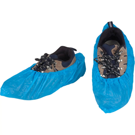 ZENITH SAFETY PRODUCTS  CPE Shoe Covers, Large, Polyethylene, Blue