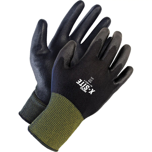 BOB DALE GLOVES  X-Site‚Ñ¢ Coated Gloves, 10, Polyurethane Coating, Nylon Shell